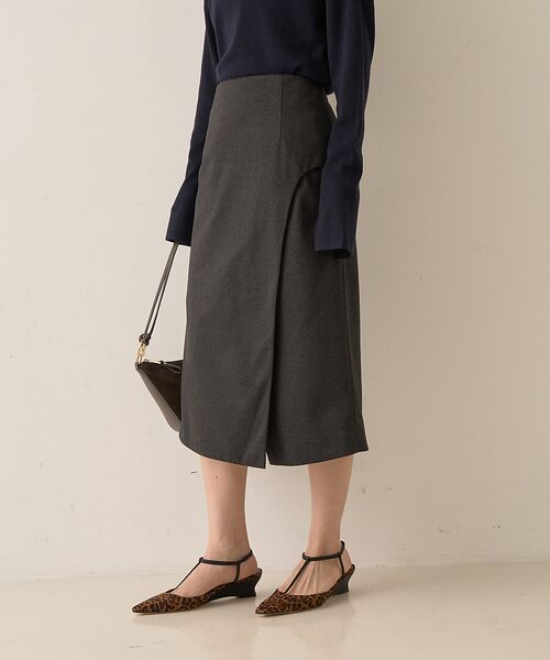 Rouge vif la cle / ルージュ・ヴィフ ラクレ ミニ・ひざ丈スカート | ウールライクデザインスカート | 詳細12