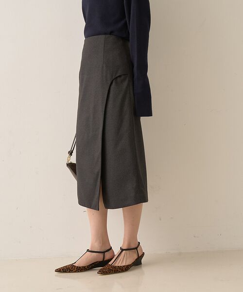 Rouge vif la cle / ルージュ・ヴィフ ラクレ ミニ・ひざ丈スカート | ウールライクデザインスカート | 詳細14