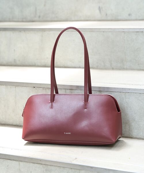 新品☆YAHKI ヤーキ YAHKI ダブルフェイスレザーショルダーバッグ （BLACK