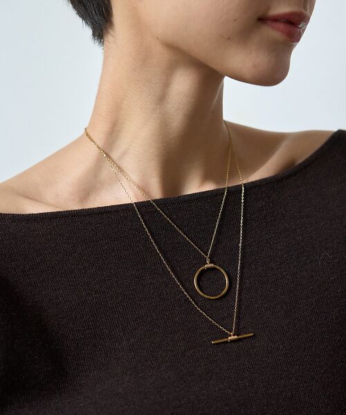 Rouge vif la cle / ルージュ・ヴィフ ラクレ ネックレス・ペンダント・チョーカー | 【PETIT MOMENTS/プティ・モーメント】2連レイヤードネックレス De | 詳細1