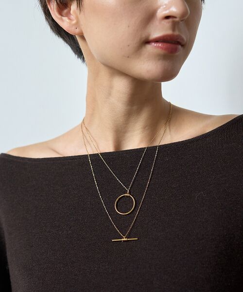 Rouge vif la cle / ルージュ・ヴィフ ラクレ ネックレス・ペンダント・チョーカー | 【PETIT MOMENTS/プティ・モーメント】2連レイヤードネックレス De | 詳細2