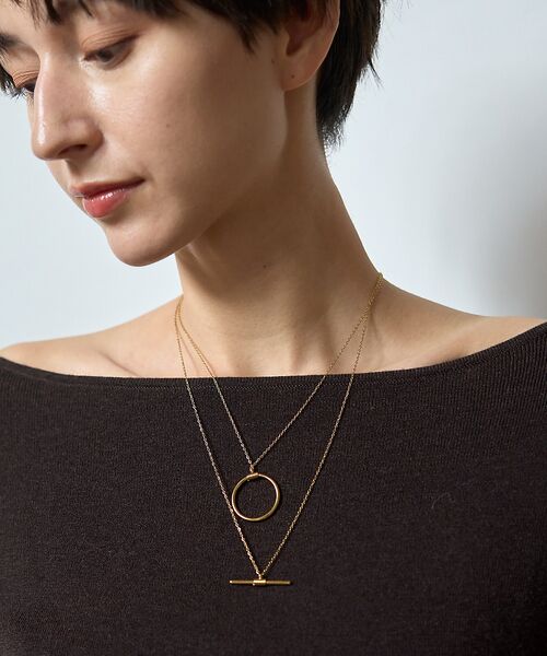 Rouge vif la cle / ルージュ・ヴィフ ラクレ ネックレス・ペンダント・チョーカー | 【PETIT MOMENTS/プティ・モーメント】2連レイヤードネックレス De | 詳細3