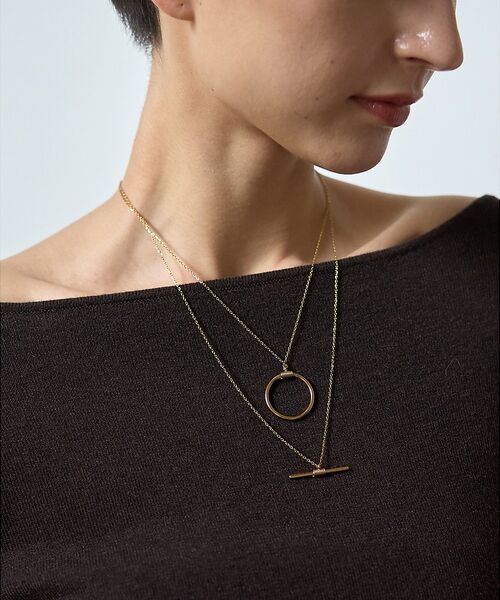 Rouge vif la cle / ルージュ・ヴィフ ラクレ ネックレス・ペンダント・チョーカー | 【PETIT MOMENTS/プティ・モーメント】2連レイヤードネックレス De（ゴールド）