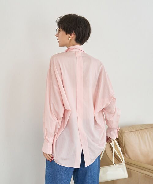 Rouge vif la cle / ルージュ・ヴィフ ラクレ シャツ・ブラウス | バックドレープストライプシャツ | 詳細6