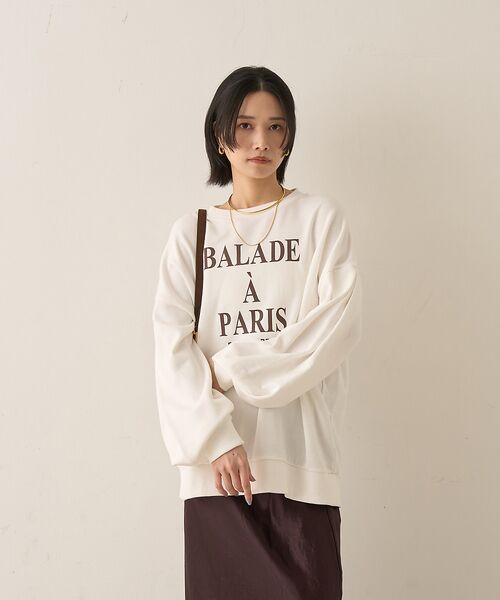 Rouge vif la cle / ルージュ・ヴィフ ラクレ スウェット | 裏毛ロゴタックスリーブスウェット | 詳細1