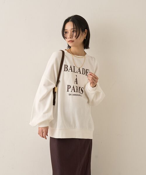 Rouge vif la cle / ルージュ・ヴィフ ラクレ スウェット | 裏毛ロゴタックスリーブスウェット | 詳細3