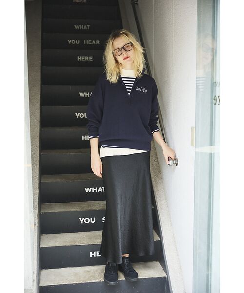 Rouge vif la cle / ルージュ・ヴィフ ラクレ ニット・セーター | ハーフジップロゴニットプルオーバー | 詳細20