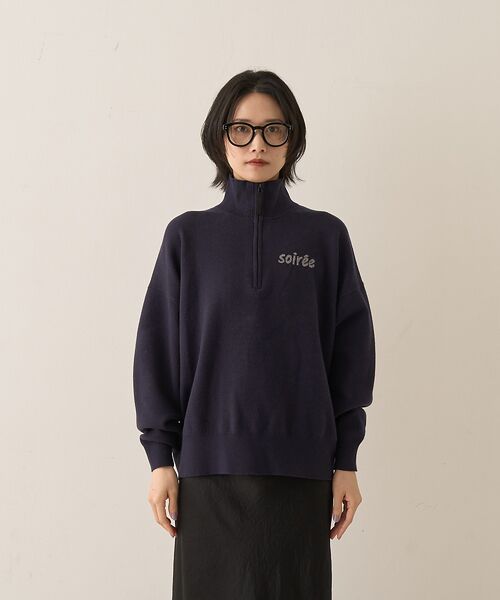 Rouge vif la cle / ルージュ・ヴィフ ラクレ ニット・セーター | ハーフジップロゴニットプルオーバー | 詳細21