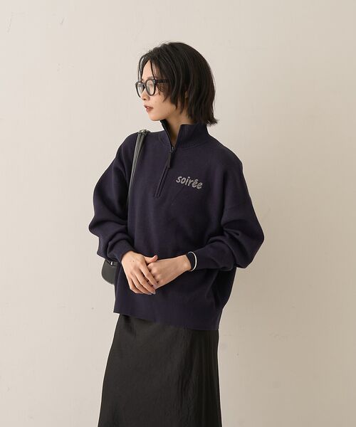 Rouge vif la cle / ルージュ・ヴィフ ラクレ ニット・セーター | ハーフジップロゴニットプルオーバー | 詳細11