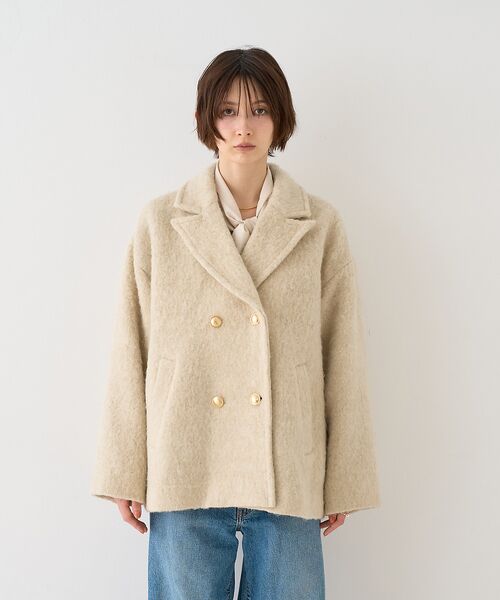 追加4】【一部店舗限定】ラメシャギースライバーPコート/ピーコート