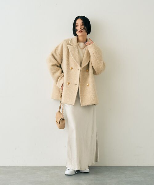 追加4】【一部店舗限定】ラメシャギースライバーPコート/ピーコート