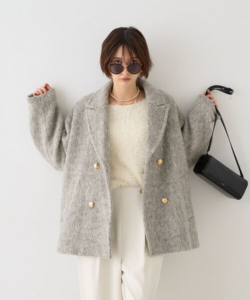 Rouge vif la cle / ルージュ・ヴィフ ラクレ ピーコート | 【追加4】【一部店舗限定】ラメシャギースライバーPコート/ピーコート【予約】 | 詳細1