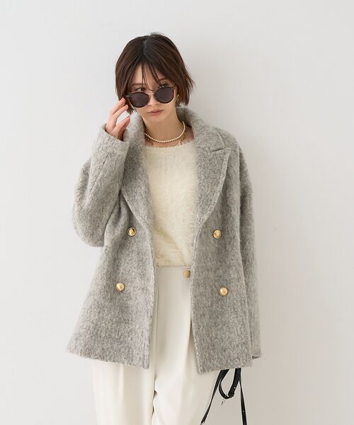 Rouge vif la cle / ルージュ・ヴィフ ラクレ ピーコート | 【追加4】【一部店舗限定】ラメシャギースライバーPコート/ピーコート【予約】 | 詳細2