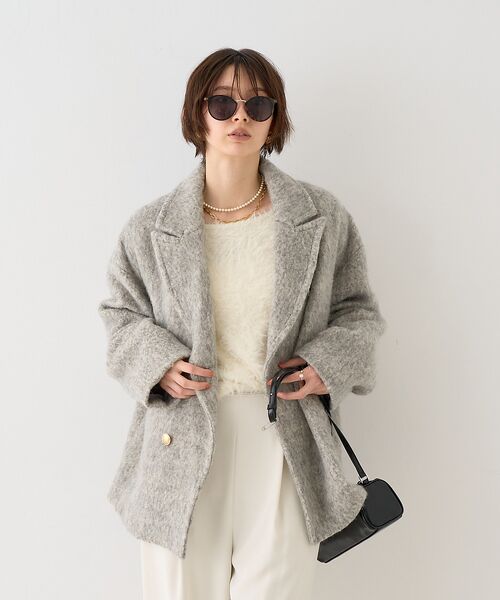 Rouge vif la cle / ルージュ・ヴィフ ラクレ ピーコート | 【追加4】【一部店舗限定】ラメシャギースライバーPコート/ピーコート【予約】 | 詳細3