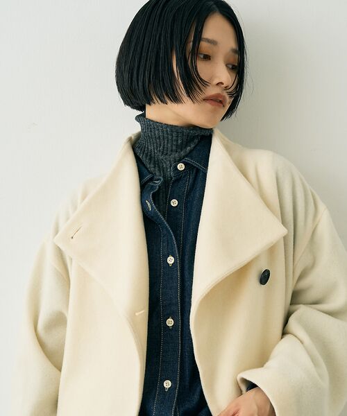 Rouge vif la cle / ルージュ・ヴィフ ラクレ その他アウター | 【一部店舗限定】ショートビーバーニュアンスカラーコート | 詳細7