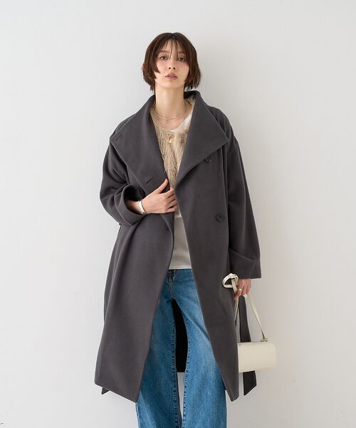 Rouge vif la cle / ルージュ・ヴィフ ラクレ その他アウター | 【一部店舗限定】ショートビーバーニュアンスカラーコート | 詳細12