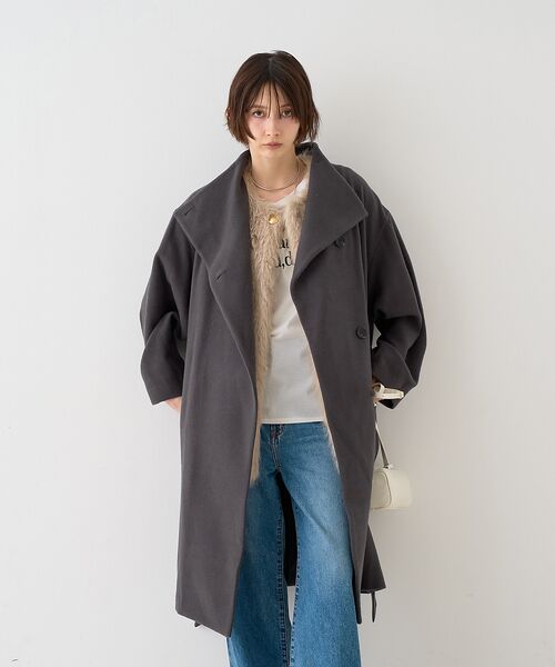 Rouge vif la cle / ルージュ・ヴィフ ラクレ その他アウター | 【一部店舗限定】ショートビーバーニュアンスカラーコート | 詳細13