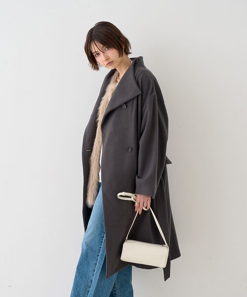 Rouge vif la cle / ルージュ・ヴィフ ラクレ その他アウター | 【一部店舗限定】ショートビーバーニュアンスカラーコート | 詳細14