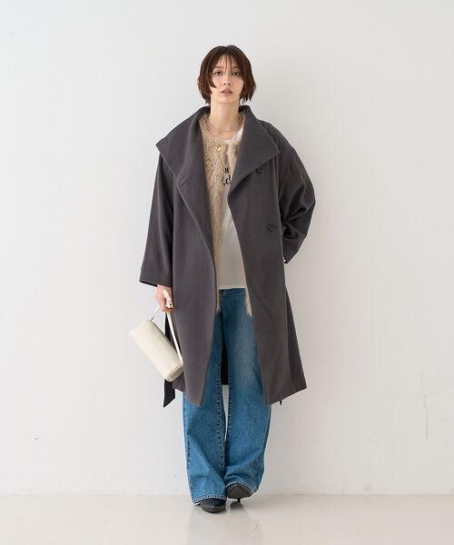 Rouge vif la cle / ルージュ・ヴィフ ラクレ その他アウター | 【一部店舗限定】ショートビーバーニュアンスカラーコート | 詳細18