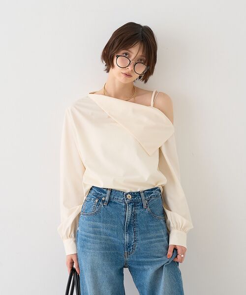 Rouge vif la cle / ルージュ・ヴィフ ラクレ シャツ・ブラウス | 【新色登場】【一部店舗限定】アシメオフショルブラウス | 詳細1