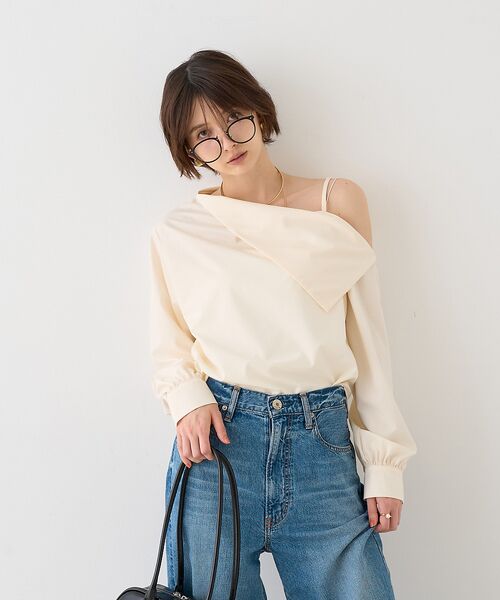 Rouge vif la cle / ルージュ・ヴィフ ラクレ シャツ・ブラウス | 【新色登場】【一部店舗限定】アシメオフショルブラウス | 詳細2