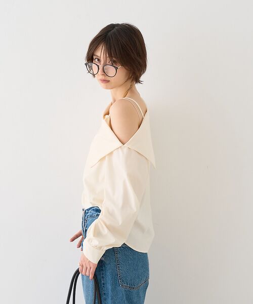 Rouge vif la cle / ルージュ・ヴィフ ラクレ シャツ・ブラウス | 【新色登場】【一部店舗限定】アシメオフショルブラウス | 詳細3