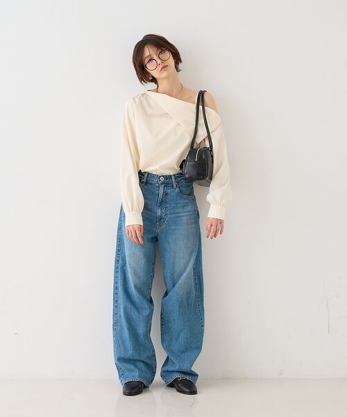 Rouge vif la cle / ルージュ・ヴィフ ラクレ シャツ・ブラウス | 【新色登場】【一部店舗限定】アシメオフショルブラウス | 詳細5