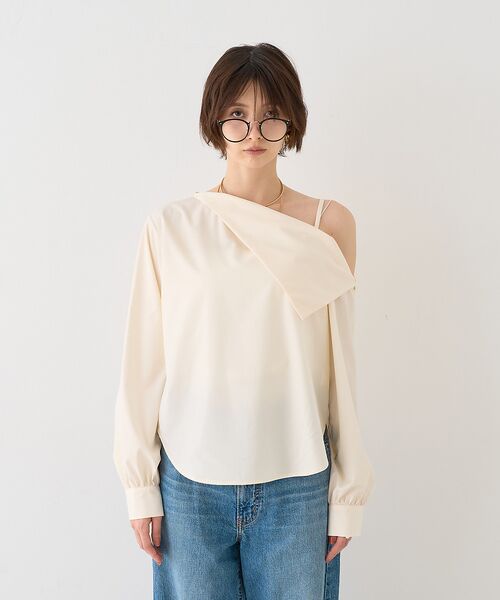 Rouge vif la cle / ルージュ・ヴィフ ラクレ シャツ・ブラウス | 【新色登場】【一部店舗限定】アシメオフショルブラウス | 詳細6