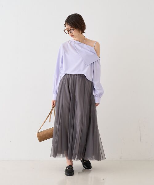 Rouge vif la cle / ルージュ・ヴィフ ラクレ シャツ・ブラウス | 【新色登場】【一部店舗限定】アシメオフショルブラウス | 詳細17