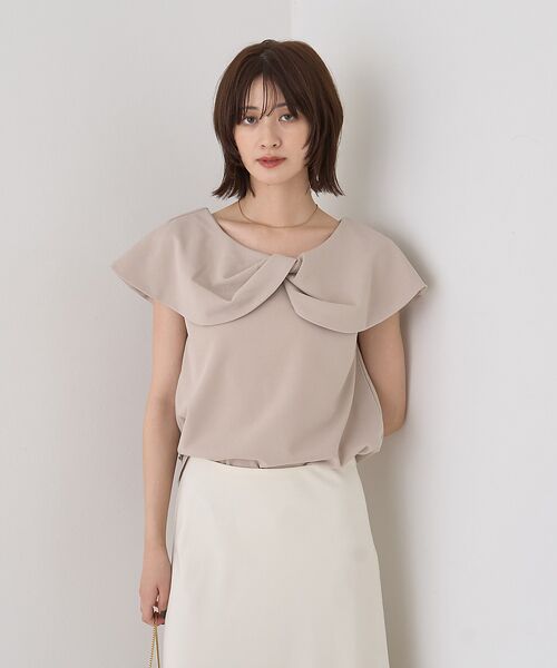 Rouge vif la cle / ルージュ・ヴィフ ラクレ Tシャツ | 【一部店舗限定】【洗濯機OK】フロントツイストカットソーブラウス | 詳細1