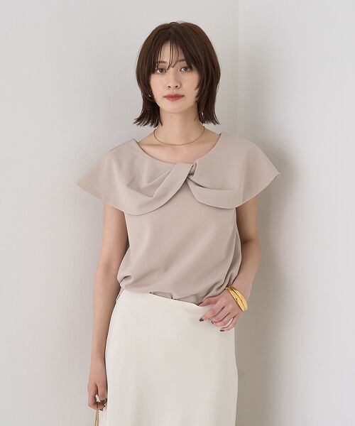 Rouge vif la cle / ルージュ・ヴィフ ラクレ Tシャツ | 【一部店舗限定】【洗濯機OK】フロントツイストカットソーブラウス | 詳細2
