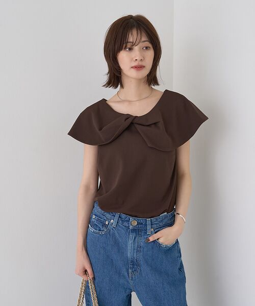 Rouge vif la cle / ルージュ・ヴィフ ラクレ Tシャツ | 【一部店舗限定】【洗濯機OK】フロントツイストカットソーブラウス | 詳細11