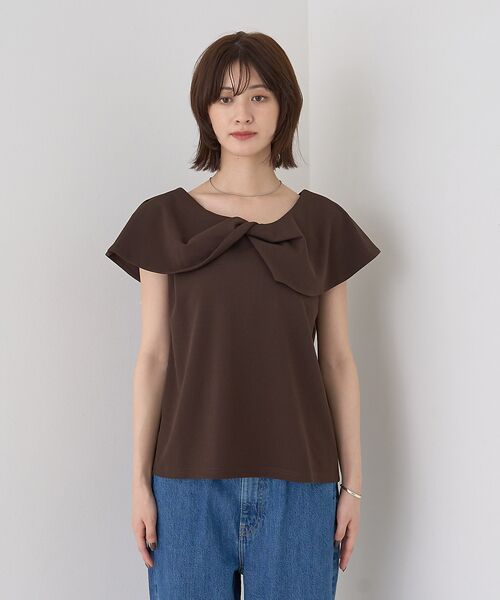 Rouge vif la cle / ルージュ・ヴィフ ラクレ Tシャツ | 【一部店舗限定】【洗濯機OK】フロントツイストカットソーブラウス | 詳細23