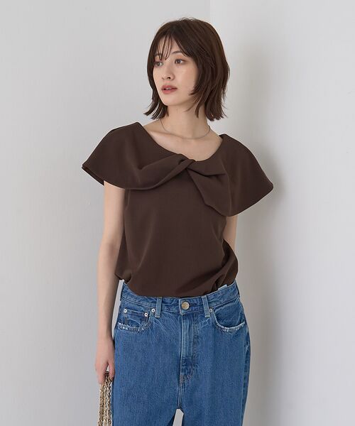 Rouge vif la cle / ルージュ・ヴィフ ラクレ Tシャツ | 【一部店舗限定】【洗濯機OK】フロントツイストカットソーブラウス | 詳細13