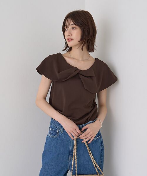 Rouge vif la cle / ルージュ・ヴィフ ラクレ Tシャツ | 【一部店舗限定】【洗濯機OK】フロントツイストカットソーブラウス | 詳細14