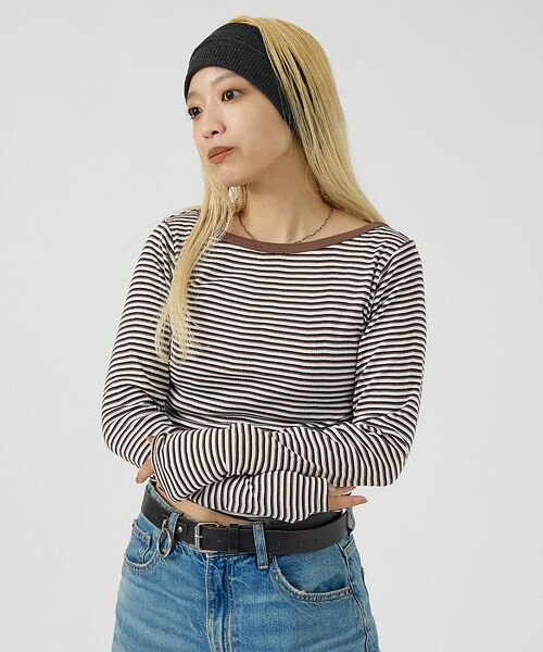 Rouge vif la cle / ルージュ・ヴィフ ラクレ Tシャツ | 【Robert P. Miller】パネルリブボートネックTEE / ロンT / | 詳細22