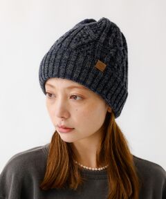 Rouge vif la cle / ルージュ・ヴィフ ラクレ ハット | 【RUBEN/ルーベン】ケーブル裏ボアニット帽/ RUS-7092 MIX/メラ