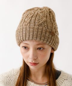 Rouge vif la cle / ルージュ・ヴィフ ラクレ ハット | 【RUBEN/ルーベン】ケーブル裏ボアニット帽/ RUS-7092 MIX/メラ