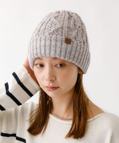 Rouge vif la cle / ルージュ・ヴィフ ラクレ ハット | 【RUBEN/ルーベン】ケーブル裏ボアニット帽/ RUS-7092 MIX/メラ