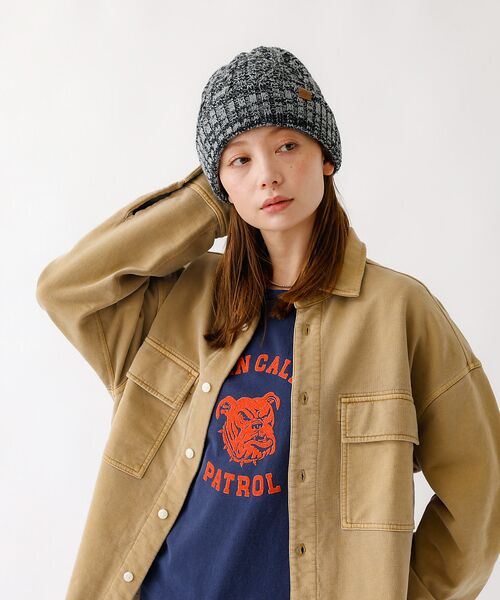 Rouge vif la cle / ルージュ・ヴィフ ラクレ ハット | 【RUBEN/ルーベン】ケーブル裏ボアニット帽/ RUS-7092 MIX/メラ | 詳細1