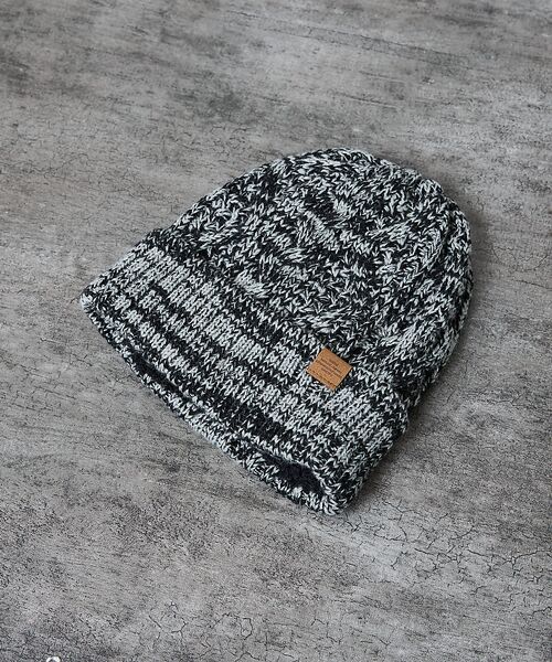 Rouge vif la cle / ルージュ・ヴィフ ラクレ ハット | 【RUBEN/ルーベン】ケーブル裏ボアニット帽/ RUS-7092 MIX/メラ | 詳細3