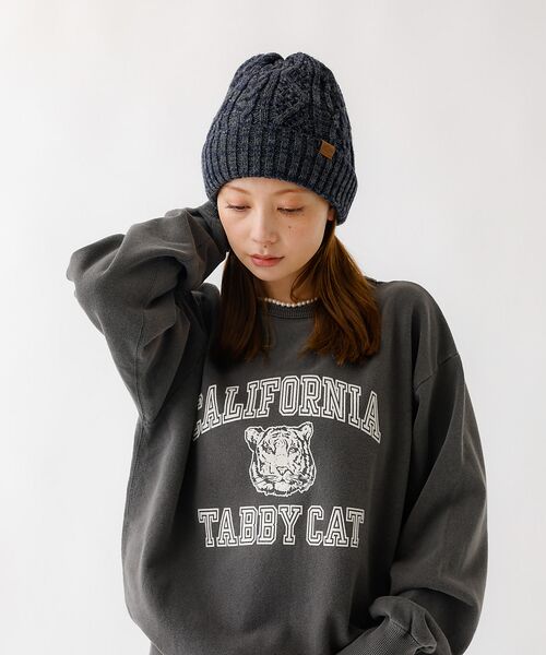 Rouge vif la cle / ルージュ・ヴィフ ラクレ ハット | 【RUBEN/ルーベン】ケーブル裏ボアニット帽/ RUS-7092 MIX/メラ | 詳細7