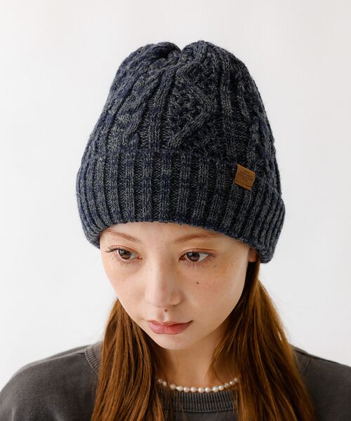 Rouge vif la cle / ルージュ・ヴィフ ラクレ ハット | 【RUBEN/ルーベン】ケーブル裏ボアニット帽/ RUS-7092 MIX/メラ | 詳細8