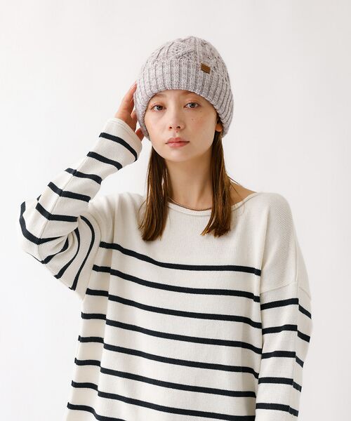 Rouge vif la cle / ルージュ・ヴィフ ラクレ ハット | 【RUBEN/ルーベン】ケーブル裏ボアニット帽/ RUS-7092 MIX/メラ | 詳細18