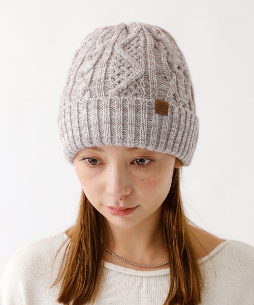 Rouge vif la cle / ルージュ・ヴィフ ラクレ ハット | 【RUBEN/ルーベン】ケーブル裏ボアニット帽/ RUS-7092 MIX/メラ | 詳細19