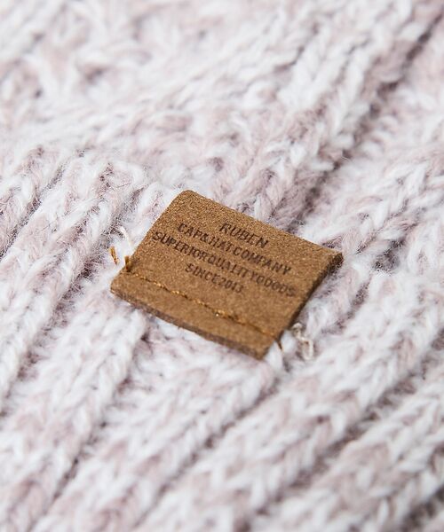 Rouge vif la cle / ルージュ・ヴィフ ラクレ ハット | 【RUBEN/ルーベン】ケーブル裏ボアニット帽/ RUS-7092 MIX/メラ | 詳細21