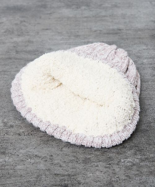 Rouge vif la cle / ルージュ・ヴィフ ラクレ ハット | 【RUBEN/ルーベン】ケーブル裏ボアニット帽/ RUS-7092 MIX/メラ | 詳細22