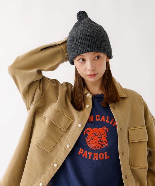 Rouge vif la cle / ルージュ・ヴィフ ラクレ ハット | 【RUBEN/ルーベン】RUS-8353/ヘザーボンボンワッチキャップ/HEAT | 詳細1