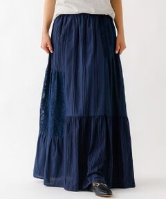 Rouge vif la cle / ルージュ・ヴィフ ラクレ ロング・マキシ丈スカート | 【nap / ナップ】Textured Detail Skirt / テキスタイ