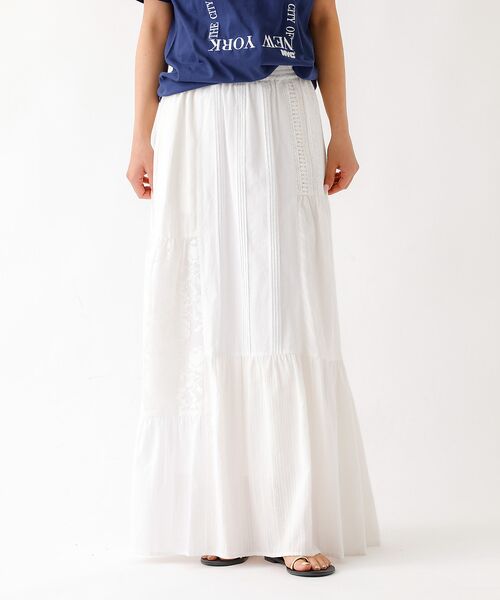 Rouge vif la cle / ルージュ・ヴィフ ラクレ ロング・マキシ丈スカート | 【nap / ナップ】Textured Detail Skirt / テキスタイ | 詳細1